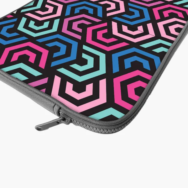 "HEXAGON ABSTRACT" Laptop Sleeves: Bold Modern Design for Every Size