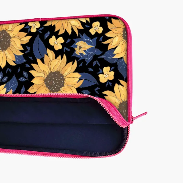 "SUNFLOWER THEME " Laptop Sleeves: Bold Modern Design for Every Size