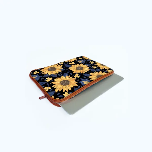 "SUNFLOWER THEME " Laptop Sleeves: Bold Modern Design for Every Size