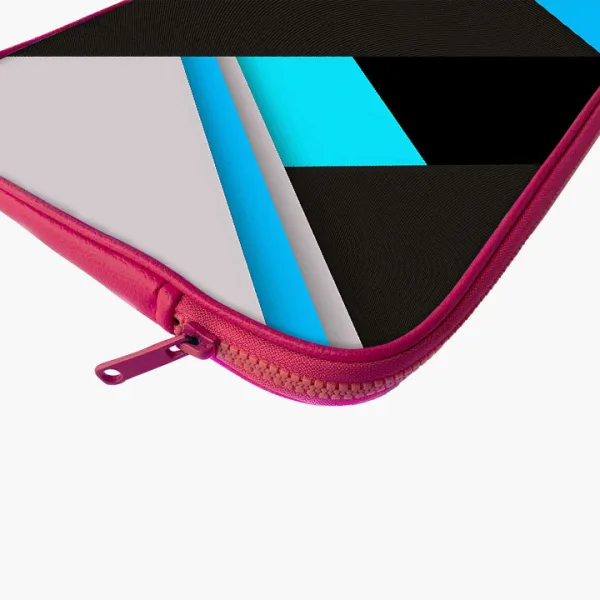 "Stipe Shade Blue and Black" Laptop Sleeves: Bold Modern Design for Every Size