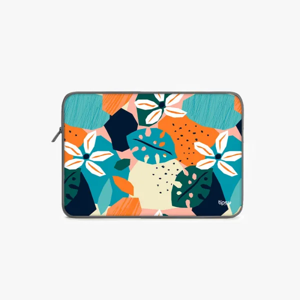 "FLOWER THEME ABSTRACT" Laptop Sleeves: Bold Modern Design for Every Size