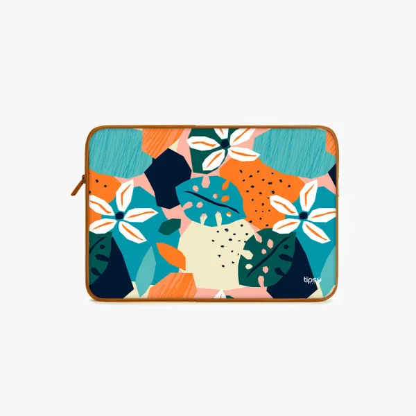 "FLOWER THEME ABSTRACT" Laptop Sleeves: Bold Modern Design for Every Size