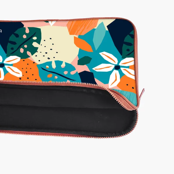 "FLOWER THEME ABSTRACT" Laptop Sleeves: Bold Modern Design for Every Size