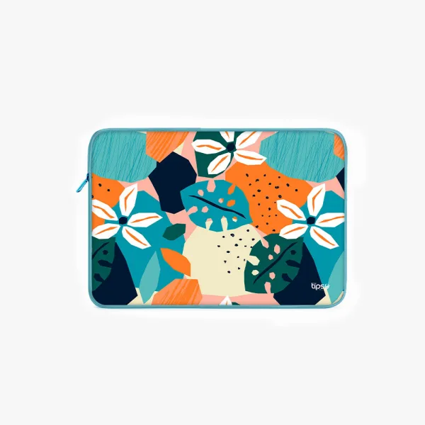 "FLOWER THEME ABSTRACT" Laptop Sleeves: Bold Modern Design for Every Size
