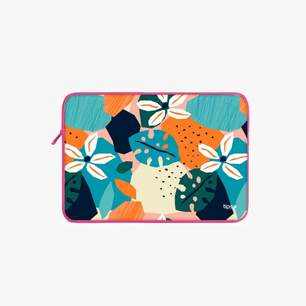 "FLOWER THEME ABSTRACT" Laptop Sleeves: Bold Modern Design for Every Size