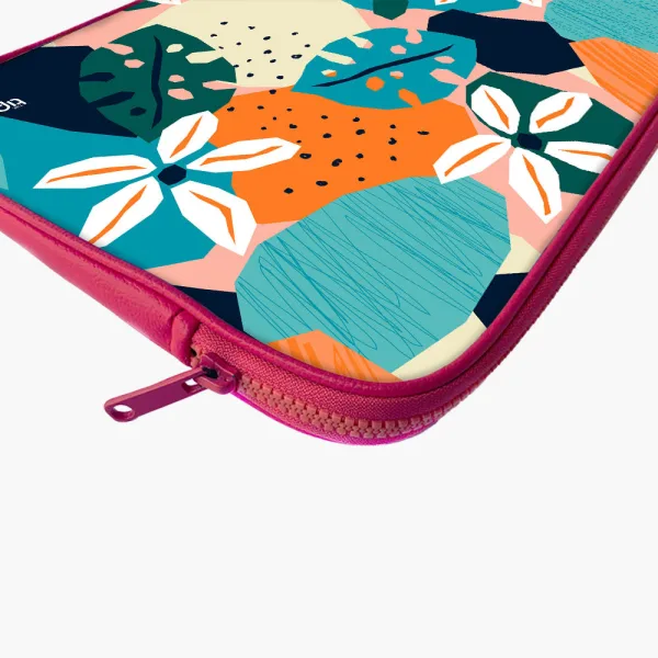 "FLOWER THEME ABSTRACT" Laptop Sleeves: Bold Modern Design for Every Size