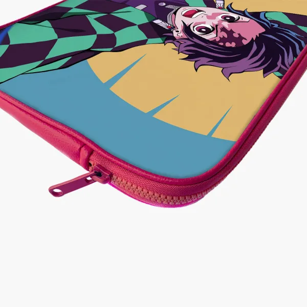 "TANJIRO KAMADO : DEMON SLAYER ANIME  THEME" Laptop Sleeves: Bold Modern Design for Every Size