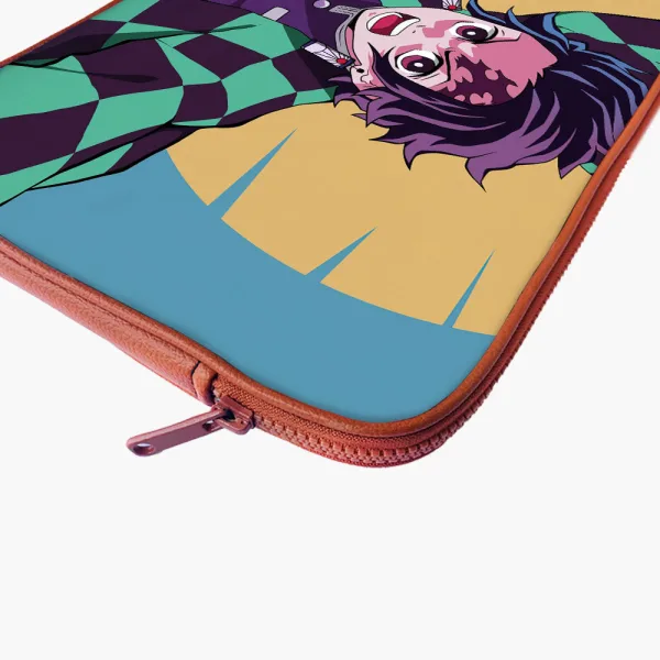 "TANJIRO KAMADO : DEMON SLAYER ANIME  THEME" Laptop Sleeves: Bold Modern Design for Every Size