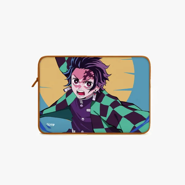 "TANJIRO KAMADO : DEMON SLAYER ANIME  THEME" Laptop Sleeves: Bold Modern Design for Every Size
