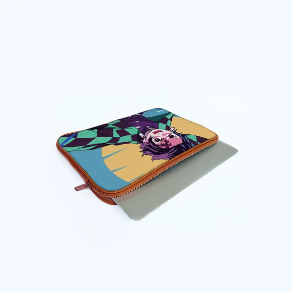 "TANJIRO KAMADO : DEMON SLAYER ANIME  THEME" Laptop Sleeves: Bold Modern Design for Every Size