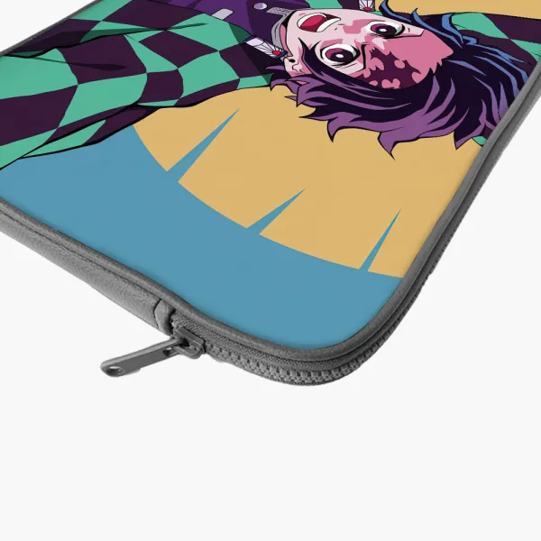 "TANJIRO KAMADO : DEMON SLAYER ANIME  THEME" Laptop Sleeves: Bold Modern Design for Every Size
