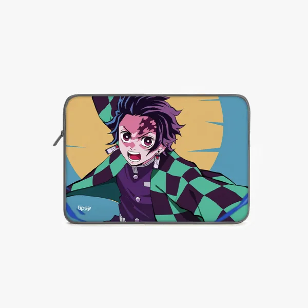 "TANJIRO KAMADO : DEMON SLAYER ANIME  THEME" Laptop Sleeves: Bold Modern Design for Every Size