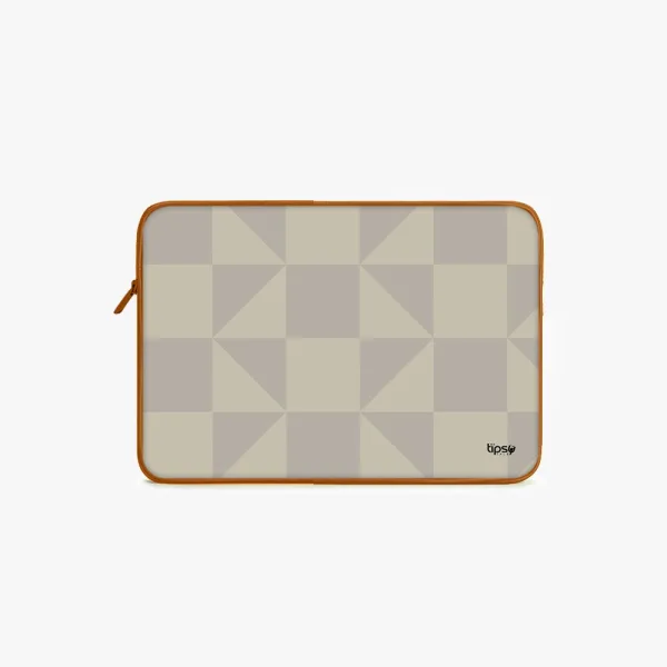 "WHITE MATRIX" Laptop Sleeves:Bold Modern Design for Every Size