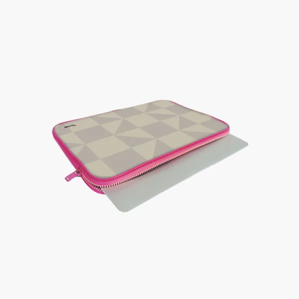 "WHITE MATRIX" Laptop Sleeves:Bold Modern Design for Every Size