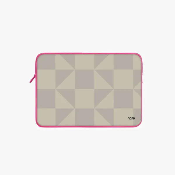 "WHITE MATRIX" Laptop Sleeves:Bold Modern Design for Every Size