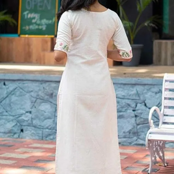 Women's Cotton Floral Printed Straight Kurti with Palazzo