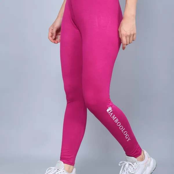 Bamboo Fabric Yoga Pant Bold Fuchsia Soft Activewear
