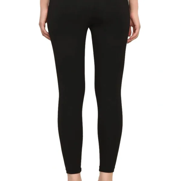 Black High Waist Cotton Yoga Pants Stretchable Gym Tights