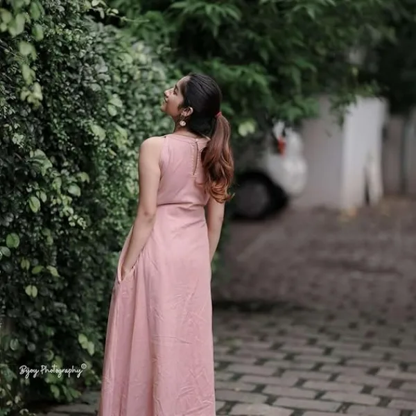 Women's Cotton Plain Flared Sleeveless Kurta with Palazzo Pink