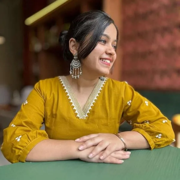 Women's Cotton Embroidered Anarkali Kurti with Pant