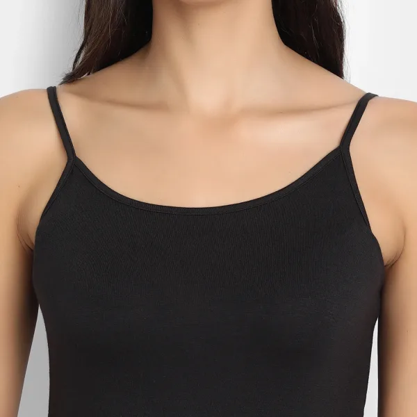 Black Bamboo Fabric Camisole for Women Soft Breathable Wear