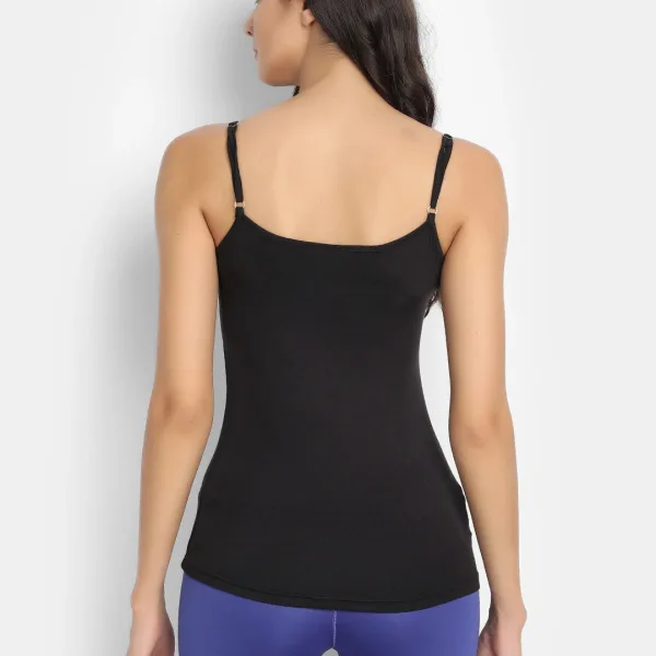 Black Bamboo Fabric Camisole for Women Soft Breathable Wear
