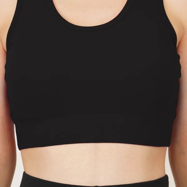Bamboo Fabric Sports Bra Non Wired Seamless for Women