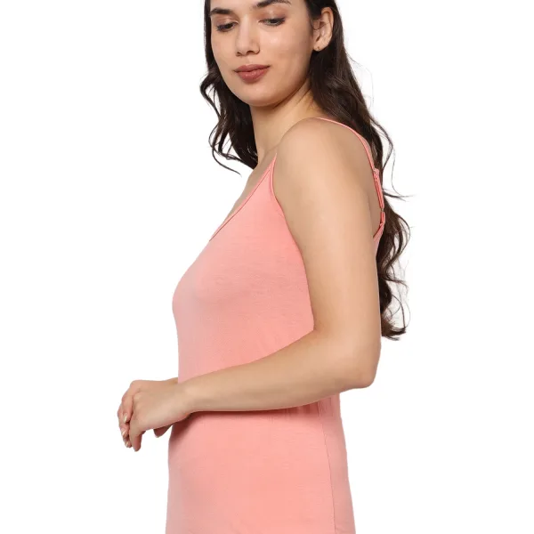 Peach Bamboo Fabric Camisole for Women Soft Daily Wear