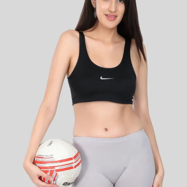 Bamboo Fabric Mid Rise Shorts Black Gray Pack of 2 for Women