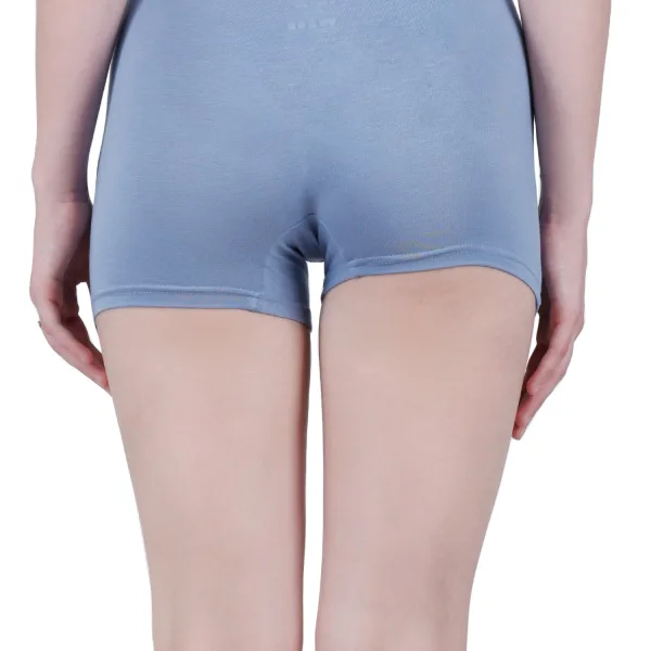 Bamboo Fabric Mid Rise Shorts Peach Blue Pack of 2 for Women