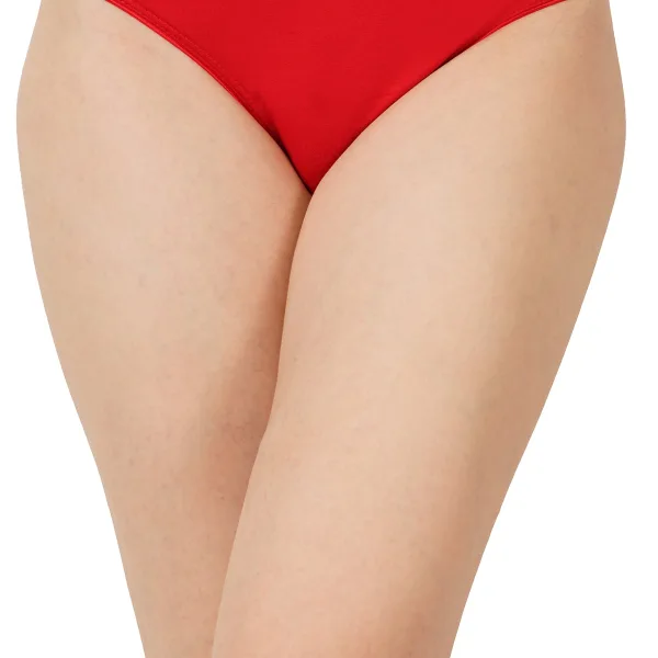 Bamboo Fabric Low Waist Underwear | Red and BLack | Pack of 2