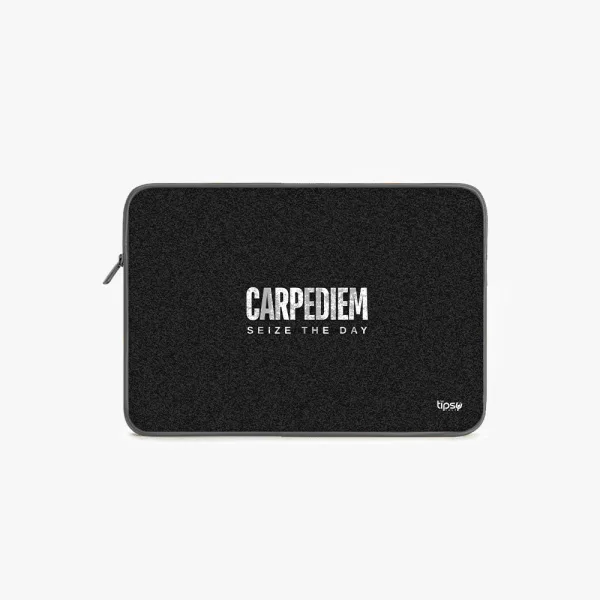 "CARPEDIEM- LIVE AT THE MOMENT" Laptop Sleeves:Bold Modern Design for Every Size