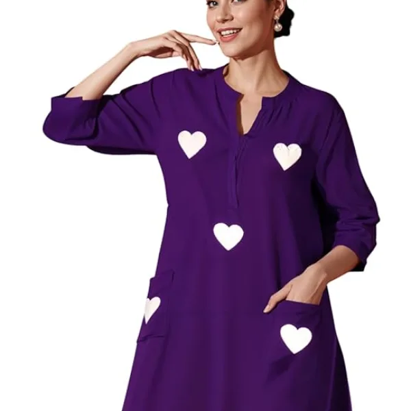 Women's Cotton Embroidered Straight Kurti Pant Set for Casual Wear