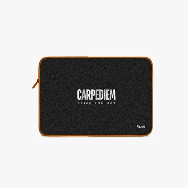 "CARPEDIEM- LIVE AT THE MOMENT" Laptop Sleeves:Bold Modern Design for Every Size