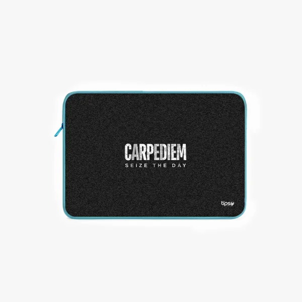 "CARPEDIEM- LIVE AT THE MOMENT" Laptop Sleeves:Bold Modern Design for Every Size