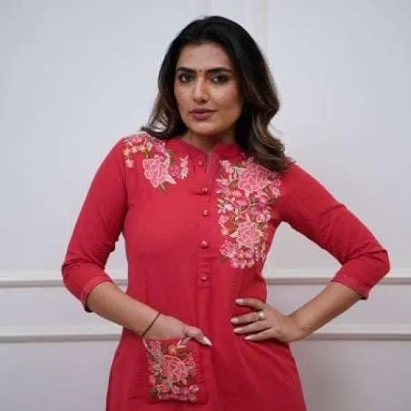 Women's Cotton Printed Straight Kurti Pant Set for Daily Wear