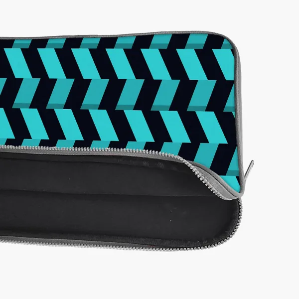 "BLACK AND BLUE STRIPE" Laptop Sleeves:Bold Modern Design for Every Size