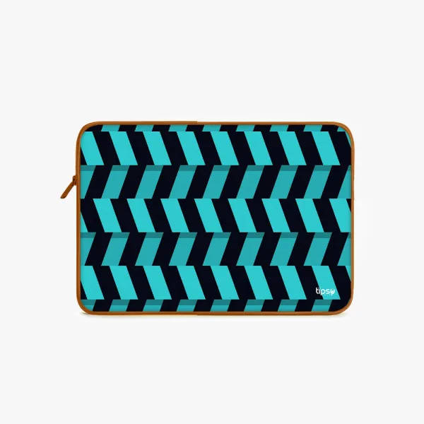 "BLACK AND BLUE STRIPE" Laptop Sleeves:Bold Modern Design for Every Size