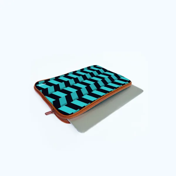 "BLACK AND BLUE STRIPE" Laptop Sleeves:Bold Modern Design for Every Size