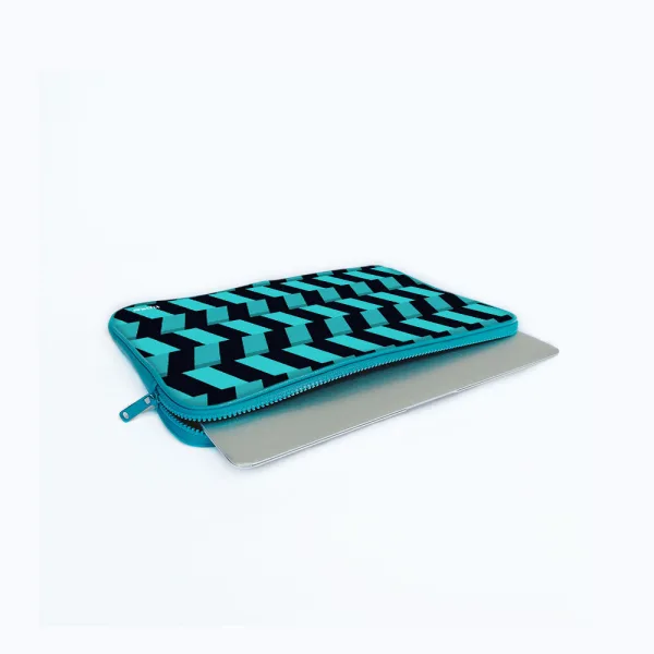 "BLACK AND BLUE STRIPE" Laptop Sleeves:Bold Modern Design for Every Size