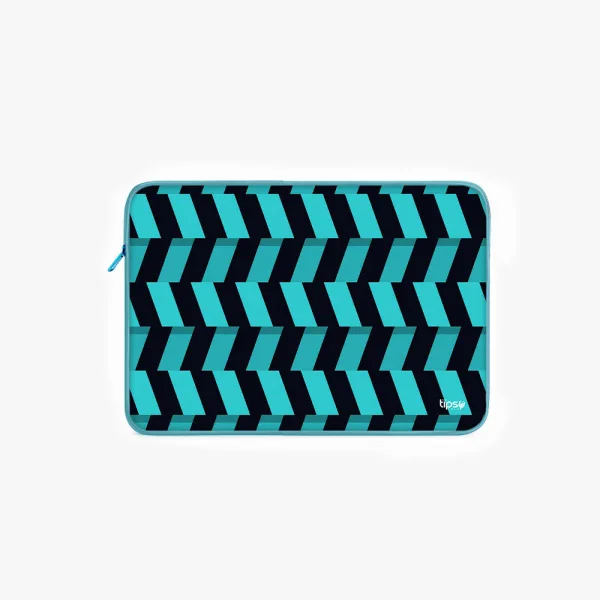 "BLACK AND BLUE STRIPE" Laptop Sleeves:Bold Modern Design for Every Size