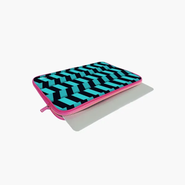 "BLACK AND BLUE STRIPE" Laptop Sleeves:Bold Modern Design for Every Size