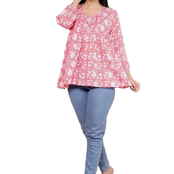 Printed Short Anarkali Kurti Perfect for Casual, Formal, and Ethnic Wear