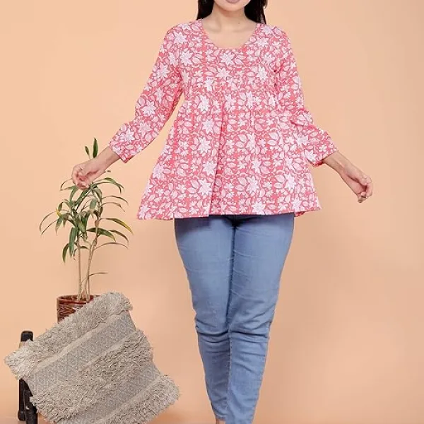Printed Short Anarkali Kurti Perfect for Casual, Formal, and Ethnic Wear