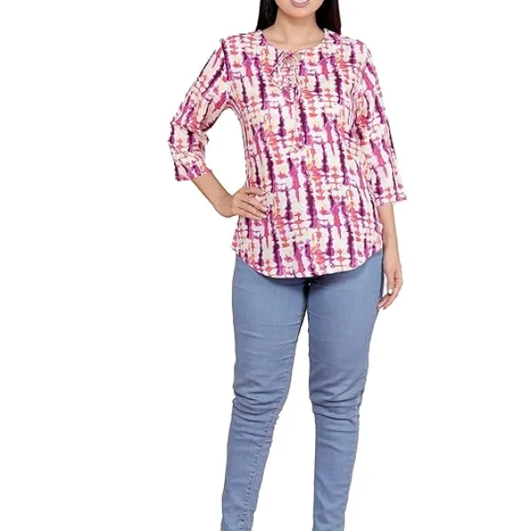 Women's Cotton Printed Straight Short Kurta