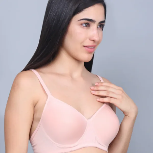 Bamboo Fabric Full Coverage Padded T-Shirt Bra – Soft, Comfortable, Eco-Friendly, and Supportive for All-Day Wear and Perfect Fit