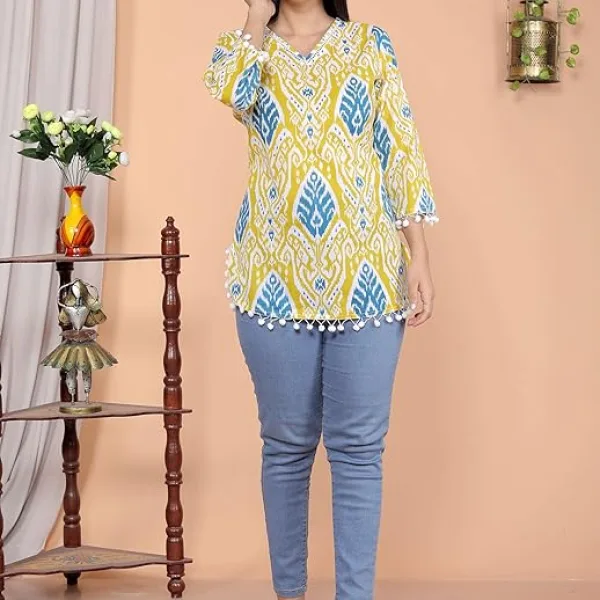 Geometric Printed Straight  Kurti