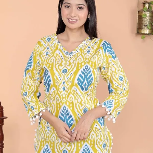 Geometric Printed Straight  Kurti