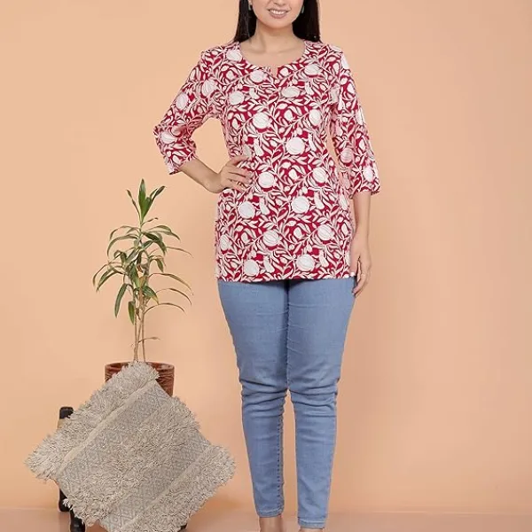 Women's Rayon Printed Stylish Kurta