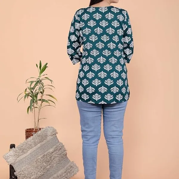 Women's Rayon Printed Stylish Kurta